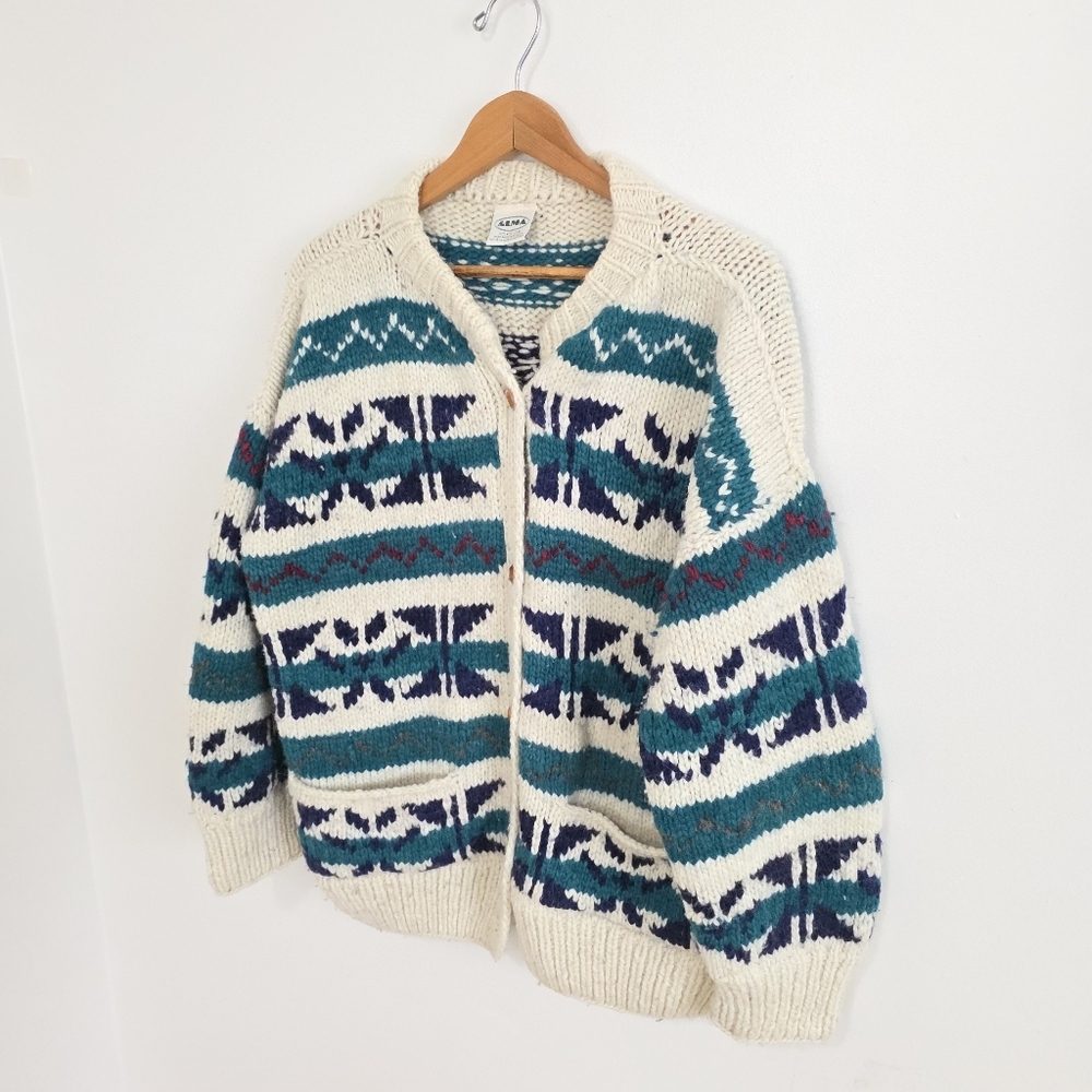 Vintage Alma Knit Wool Cardigan Jacket - Picture 4 of 12